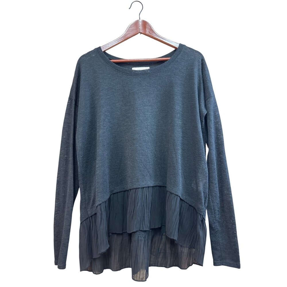 Abercrombie & Fitch Womens Black Layered Long Sleeve Top S